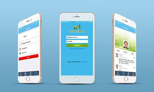 Myfamilybook is a social media mobile app developed by SunNet Solutions.