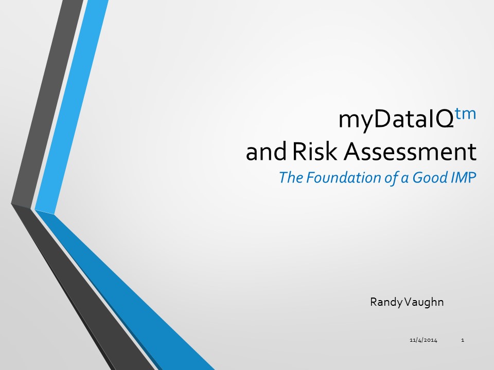SunNet Solutions' powerpoint presentation on myDataIQ and Risk Assessment.